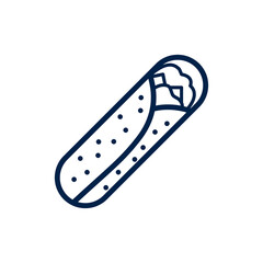 Burrito icon logo template isolated on white background.