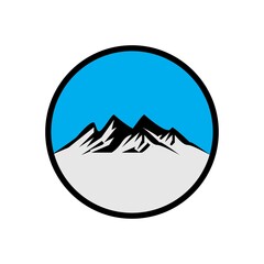 Mountain logo icon vector template.