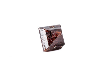 Macro Zircon mineral stone on a white background