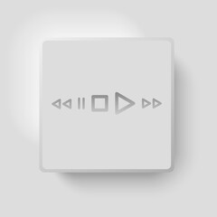 Music button design element for your website, page, template, layout. Graphic design creative element. Vector illustration.