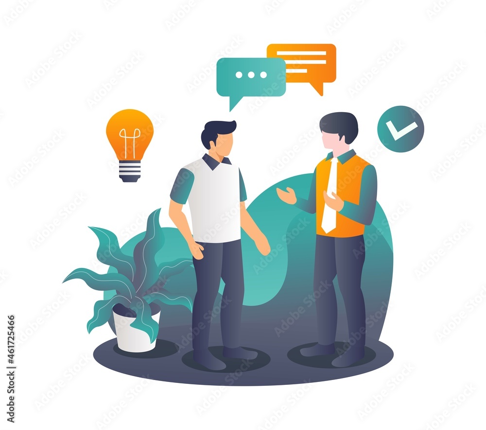 Poster conversation between boss and employee