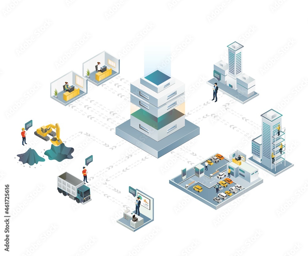 Poster branch workers send data to the center