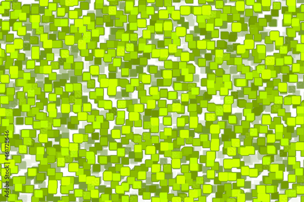 Poster 3d rendering small green cubes abstract digital art background texture pattern design