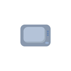 Tv flat icon. Tv clipart on white background.