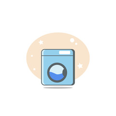 Washing machine flat icon. Washing machine clipart on white background.