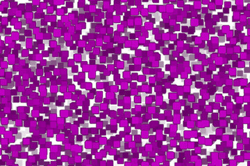 3D Rendering Small Purple Cubes Abstract Digital Art Background Texture Pattern Design