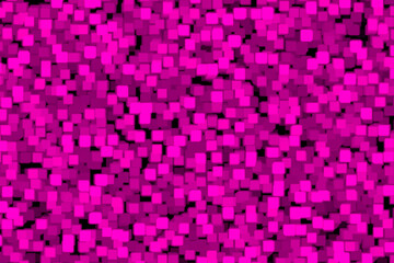 3D Rendering Small Pink Cubes Abstract Digital Art Background Texture Pattern Design