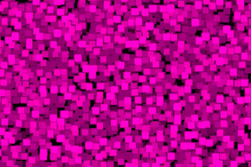 3D Rendering Small Pink Cubes Abstract Digital Art Background Texture Pattern Design