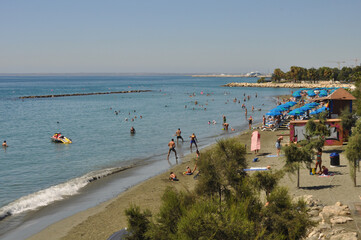 The beautiful Akti Olympion Beach Limassol in Cyprus
