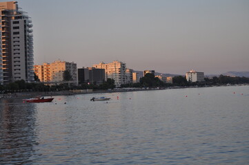 Fototapeta premium The beautiful Akti Olympion Beach Limassol in Cyprus 
