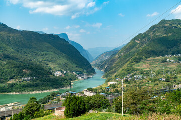 Rivers in mountains and valleys are in Chongqing, China