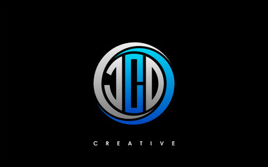 JCD Letter Initial Logo Design Template Vector Illustration