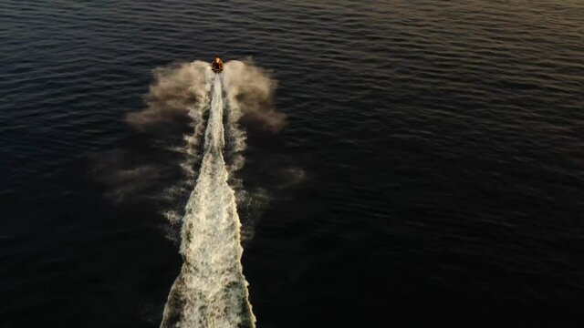 Jet Skis Fast  Drone 4K Albania Jale Beach Sunset