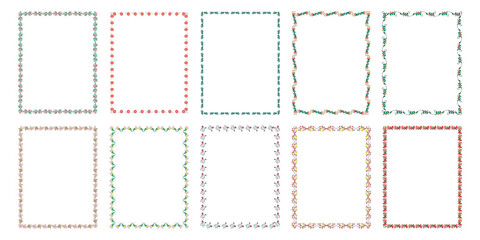 borders and frames (Flowers and leaves) colorful Can be adapted to a wide range of applications such as cards, photo frames, book covers, worksheets, web, wedding cards, backgrounds, digital prints.