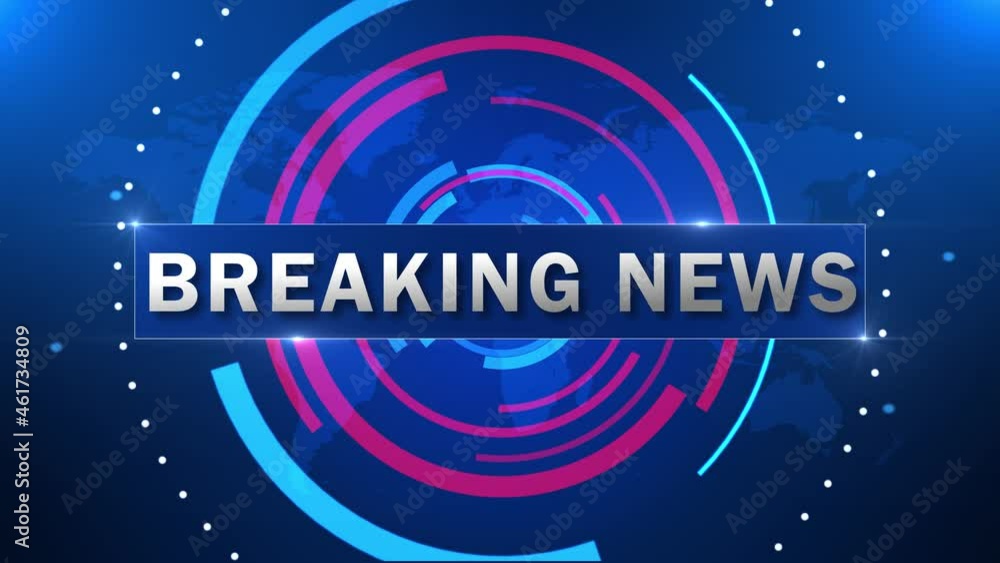 Poster 3d loop background news or information presentation. breaking news broadcast concept design template