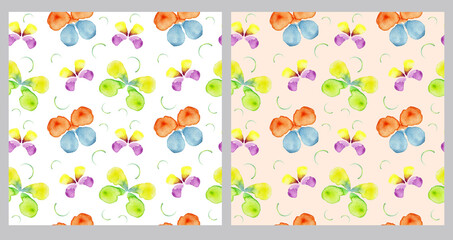 butterfly pattern made of watercolors drops, spots and shape, colored drops for fabric