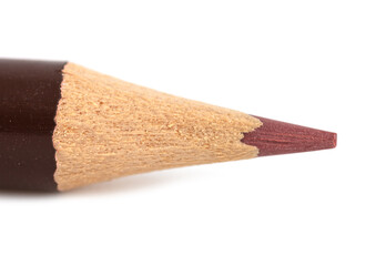 Brown pencil isolated on a white background.