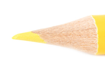 Yellow pencil isolated on a white background.