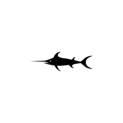 marlin fish logo image in black