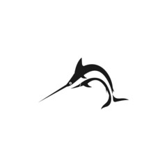 Obraz premium Marlin Sailfish Swordfish Jumping Logo