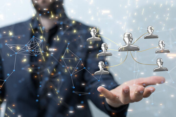hierarchy connection team group digital