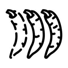 low spicy pepper food taste line icon vector. low spicy pepper food taste sign. isolated contour symbol black illustration