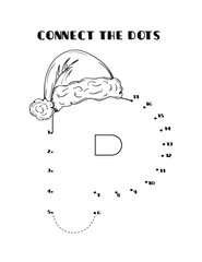 Christmas Alphabet Dot to Dot Tracing Worksheets For Preschoolers and Toddlers