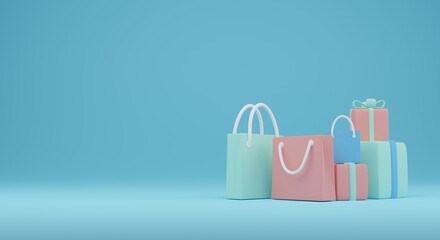 shopping 3d render