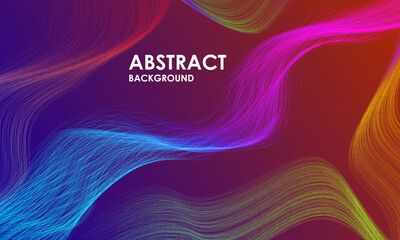Vector abstract background with a multi colored dynamic lines