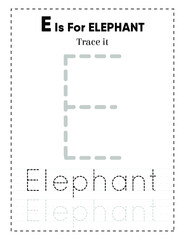 BIG Alphabet Letter Tracing Worksheet For Preschoolers and Toddlers