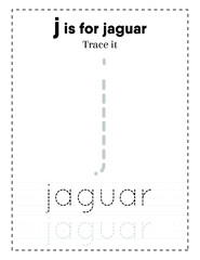 BIG Alphabet Letter Tracing Worksheet For Preschoolers and Toddlers