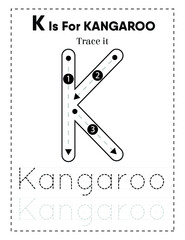 BIG Alphabet Letter Tracing Worksheet For Preschoolers and Toddlers