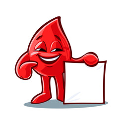 cartoon blood for laboratory analysis and transfusion