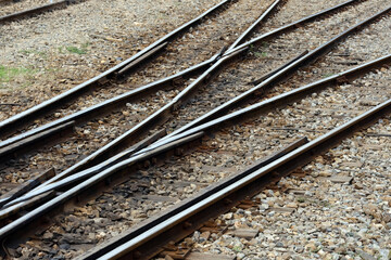 railway tracks in the countryside