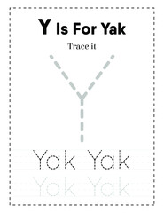 BIG Alphabet Letter Tracing Worksheet For Preschoolers and Toddlers