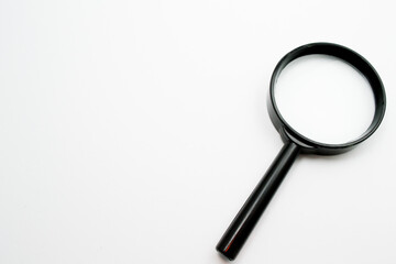 magnifying glass isolated white background