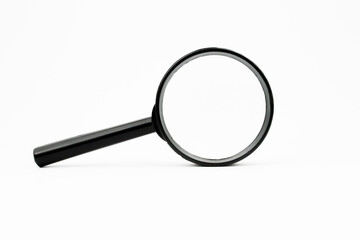 magnifying glass isolated white background