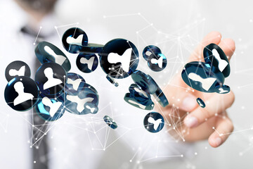 Business and communications group digital