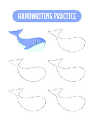 Handwriting practice educational children game