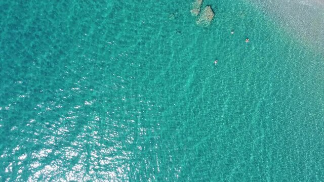 The beach with sea in Southern Crete, Greece