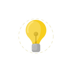 bulb clipart on white background. bulb flat icon.