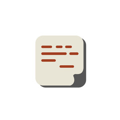 document clipart on white background. document flat icon.