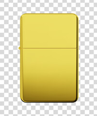 Metallic luxury lighter with closed cover on checkered background - obrazy, fototapety, plakaty