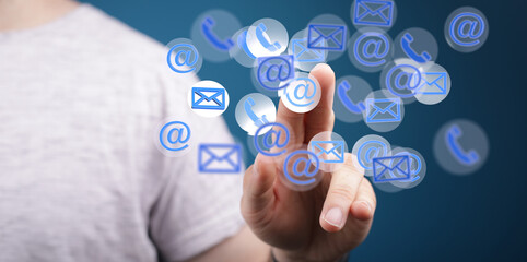 Network Communications with email symbol.