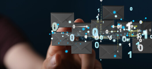 Network Communications with email symbol.