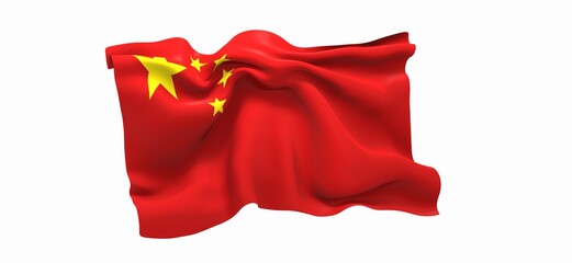 Fototapeta premium china red flag with yellow stars