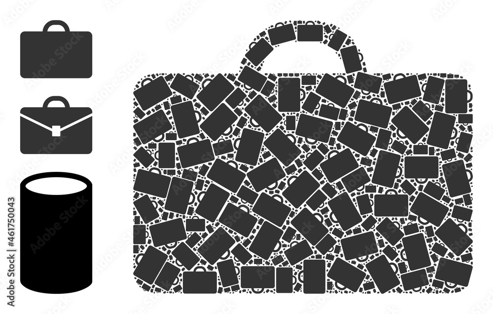 Poster itself fractal mosaic case. vector case mosaic is organized with scattered itself case pictograms. f
