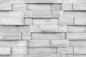Woodblock pattern black and white for Background, Wooden wall made up vertically stacked logs for background, The wooden wall is a small piece of wood, Woodblock pattern wall texture background.