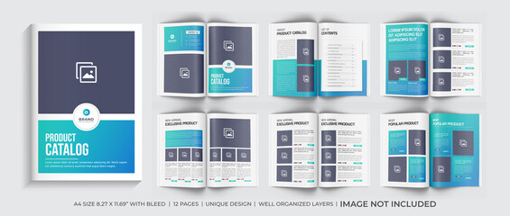 Modern product catalog design template, Company product catalogue design template, Minimalist product brochure template design - obrazy, fototapety, plakaty