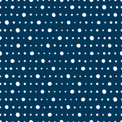 Blue  seamless pattern with white dots.